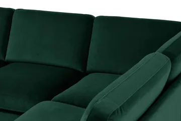 Teodin U-sofa med Divan Fløyel Venstre - Grønn - Møbler - Sofaer - Fløyel sofaer