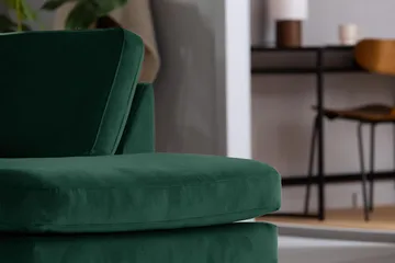 Teodin U-sofa med Divan Fløyel Venstre - Grønn - Møbler - Sofaer - Fløyel sofaer