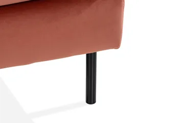 Teodin U-sofa med Divan Fløyel Venstre - Rosa - Møbler - Sofaer - U-sofa