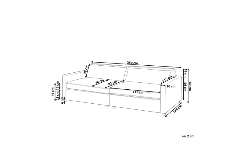 Tomie Sofa 3-seter - Hvit - Møbler - Sofaer - Sofa 3 seter