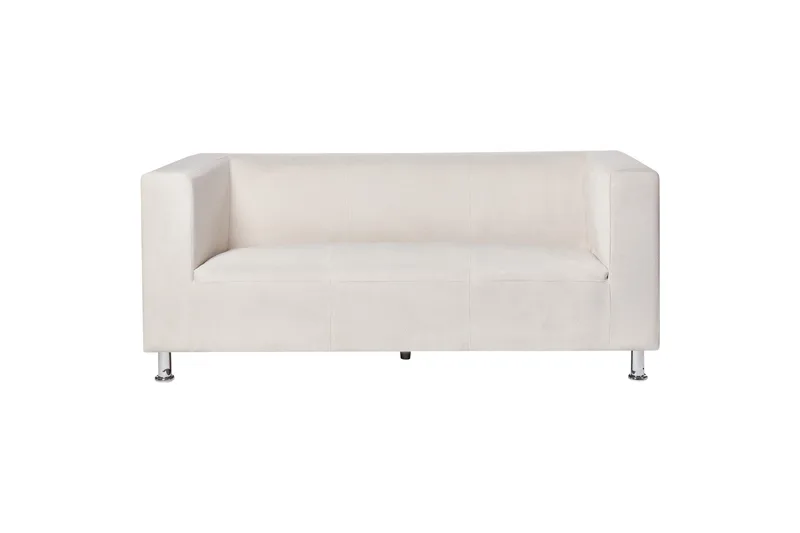 Tomio Sofa 3-seter, Hvit/Sølv