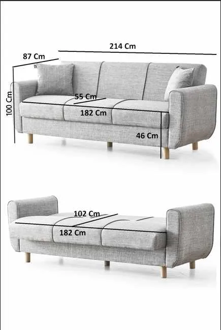 Torlan 3-seters sofa - Beige - Møbler - Sofaer - Sovesofaer