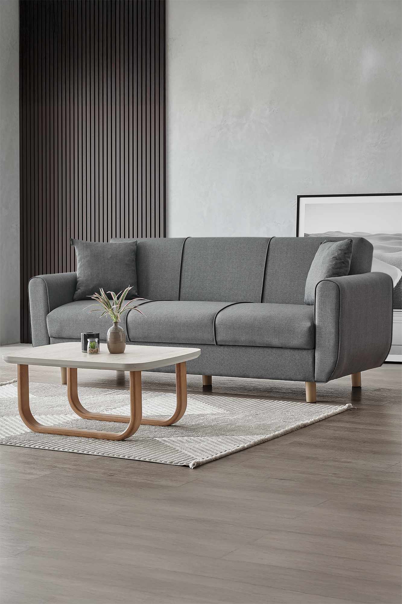 Torlan 3-seters sofa - Mørk grå