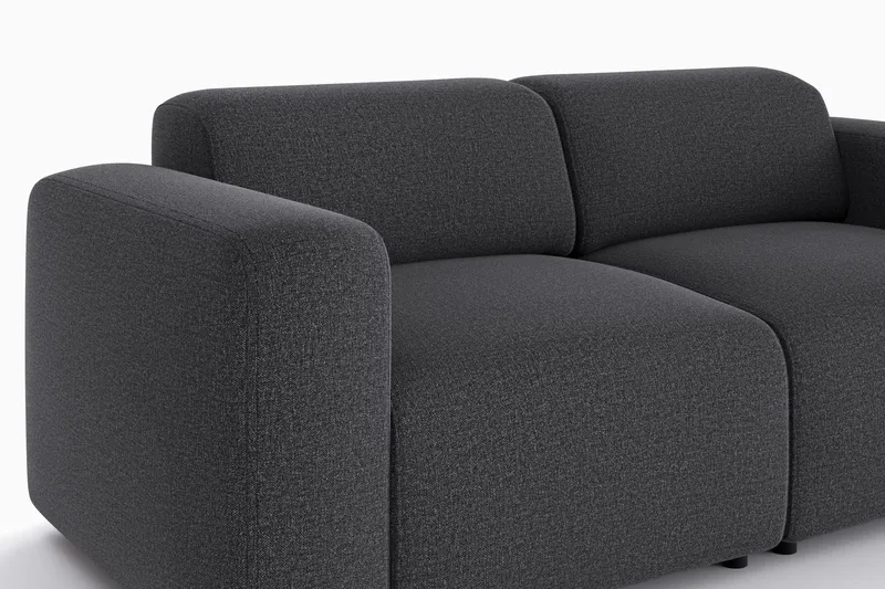 Torvasen 2-seters sofa i stoff - Svart - Møbler - Sofaer - 2 seter sofa