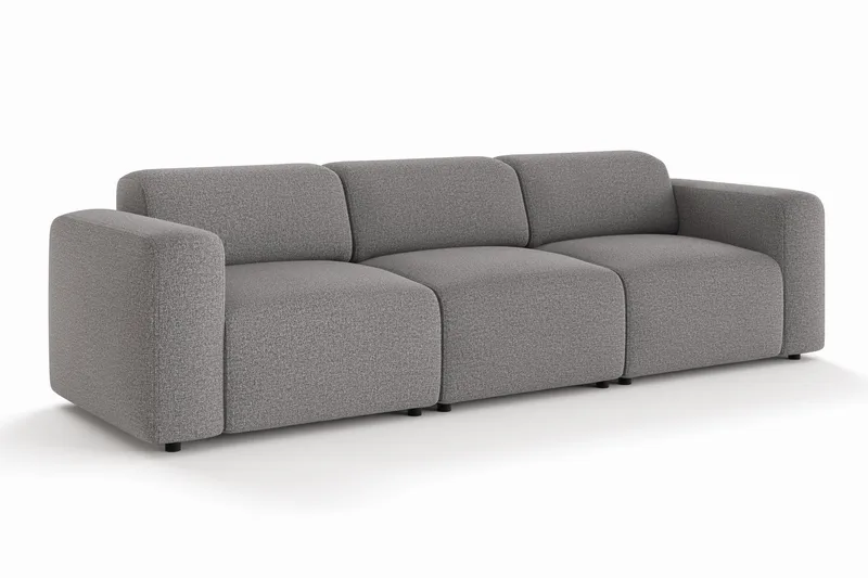 Torvasen 3-seters sofa i stoff - Grå - Møbler - Sofaer - Sofa 3 seter