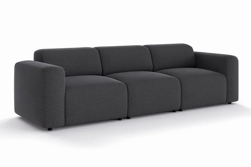 Torvasen 3-seters sofa i stoff - Svart - Møbler - Sofaer - Sofa 3 seter