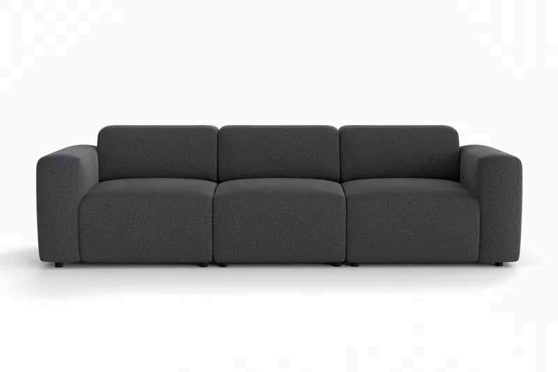 Torvasen 3-seters sofa i stoff - Svart - Møbler - Sofaer - Sofa 3 seter