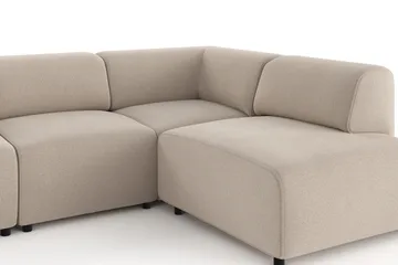 Torvasen 5-seters sofa med divan høyre i stoff - Beige - Møbler - Sofaer - Sofa med sjeselong