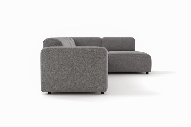 Torvasen 5-seters sofa med divan høyre i stoff - Grå - Møbler - Sofaer - Sofa med sjeselong