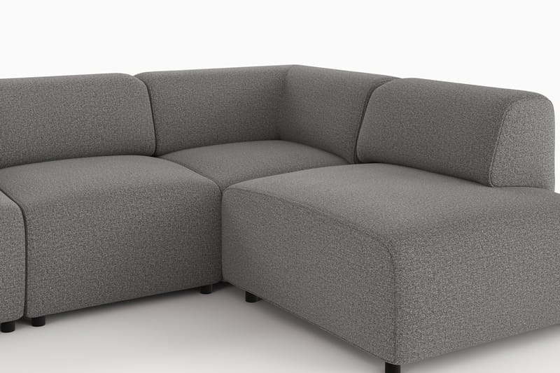 Torvasen 5-seters sofa med divan høyre i stoff - Grå - Møbler - Sofaer - Sofa med sjeselong