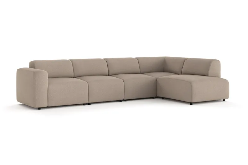 Torvasen 5-seters sofa med divan høyre i stoff - Greige - Møbler - Sofaer - Sofa med sjeselong