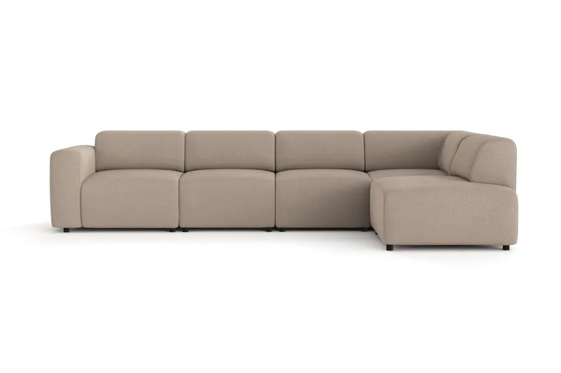 Torvasen 5-seters sofa med divan høyre i stoff - Greige - Møbler - Sofaer - Sofa med sjeselong