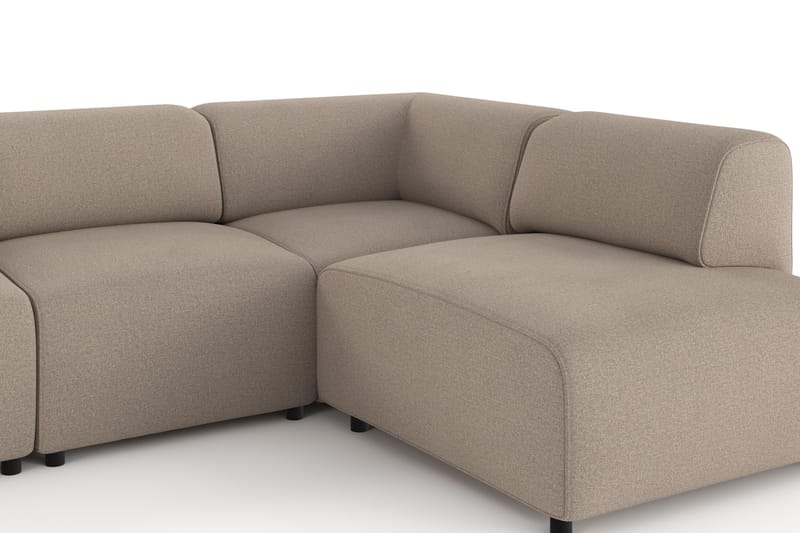 Torvasen 5-seters sofa med divan høyre i stoff - Greige - Møbler - Sofaer - Sofa med sjeselong
