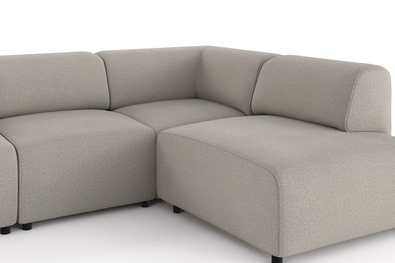 Torvasen 5-seters sofa med divan høyre i stoff - Lys grå - Møbler - Sofaer - Sofa med sjeselong