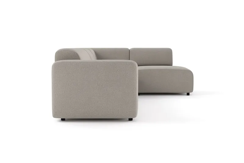 Torvasen 5-seters sofa med divan høyre i stoff - Lys grå - Møbler - Sofaer - Sofa med sjeselong