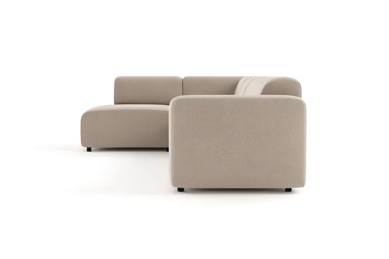 Torvasen 5-seters sofa med divan venstre i stoff - Beige - Møbler - Sofaer - Sofa med sjeselong