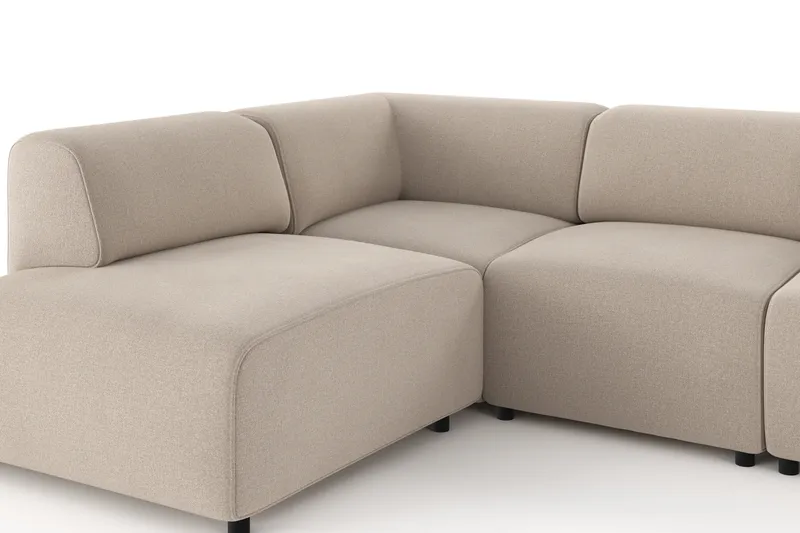 Torvasen 5-seters sofa med divan venstre i stoff - Beige - Møbler - Sofaer - Sofa med sjeselong