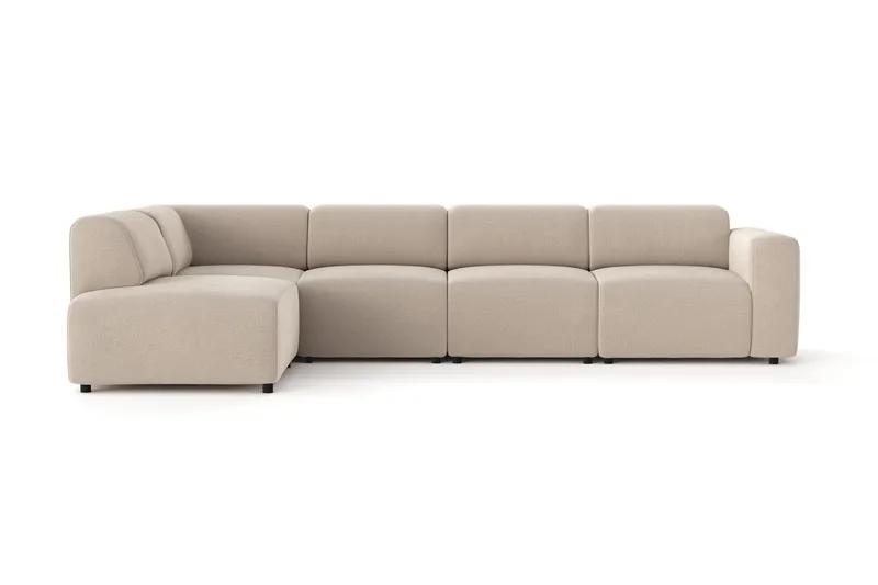 Torvasen 5-seters sofa med divan venstre i stoff - Beige - Møbler - Sofaer - Sofa med sjeselong