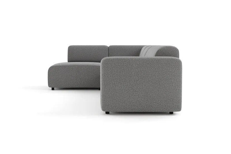 Torvasen 5-seters sofa med divan venstre i stoff - Grå - Møbler - Sofaer - Sofa med sjeselong