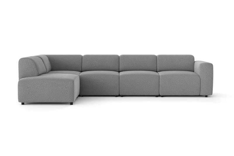 Torvasen 5-seters sofa med divan venstre i stoff, Grå