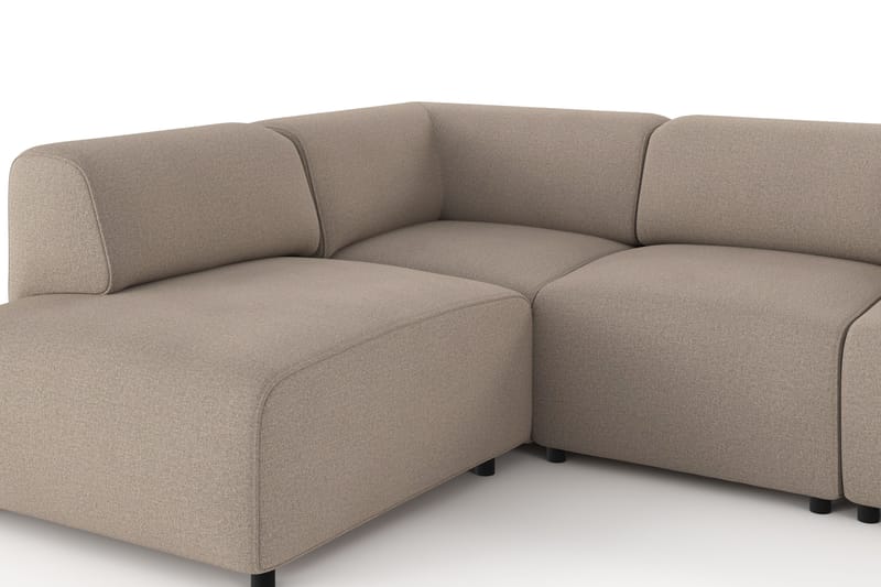 Torvasen 5-seters sofa med divan venstre i stoff - Greige - Møbler - Sofaer - Sofa med sjeselong
