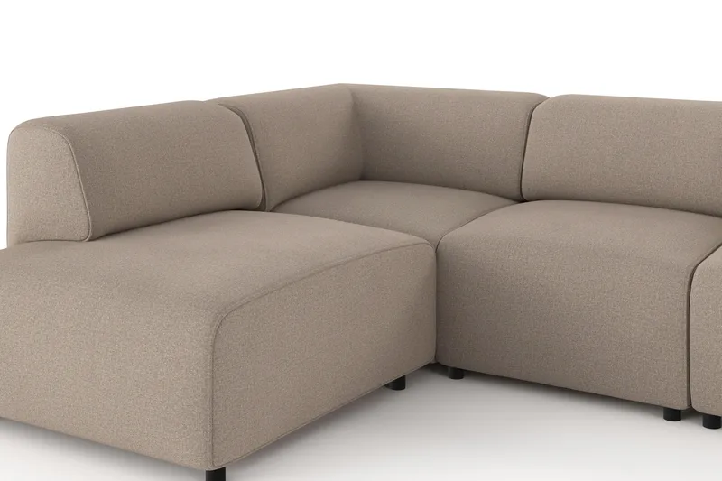 Torvasen 5-seters sofa med divan venstre i stoff - Greige - Møbler - Sofaer - Sofa med sjeselong