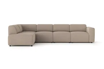 Torvasen 5-seters sofa med divan venstre i stoff
