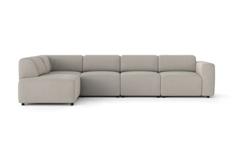 Torvasen 5-seters sofa med divan venstre i stoff - Lys grå - Møbler - Sofaer - Sofa med sjeselong