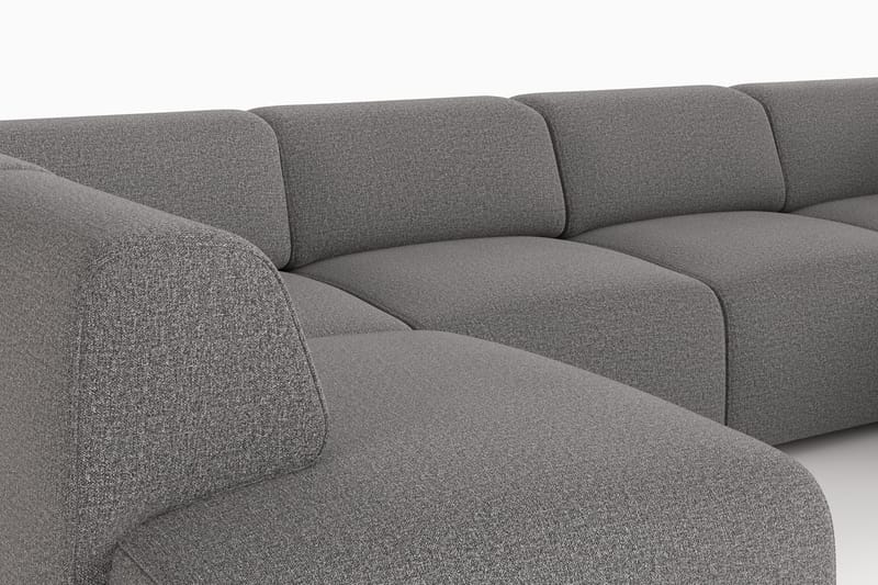 Torvasen 6-seters sofa med dobbeldivan i stoff - Grå - Møbler - Sofaer - U-sofa