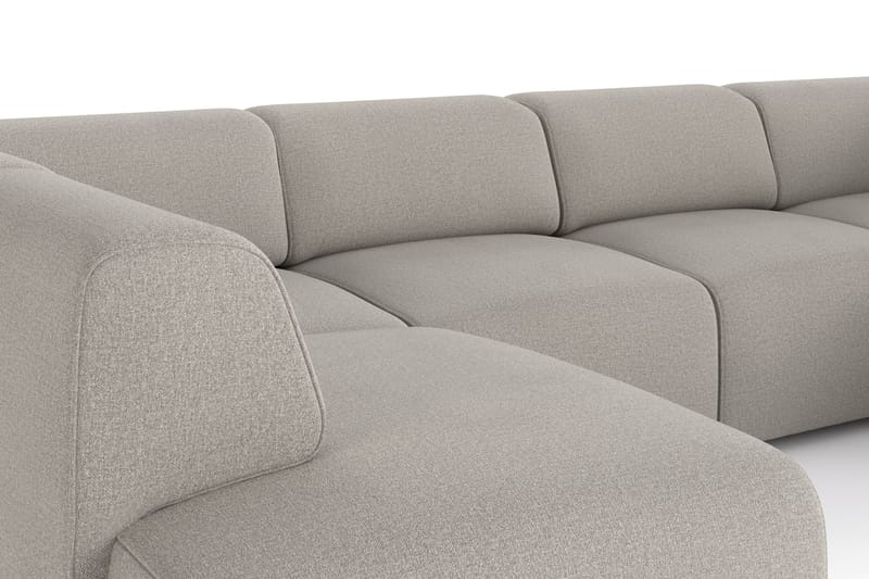 Torvasen 6-seters sofa med dobbeldivan i stoff - Lys grå - Møbler - Sofaer - U-sofa