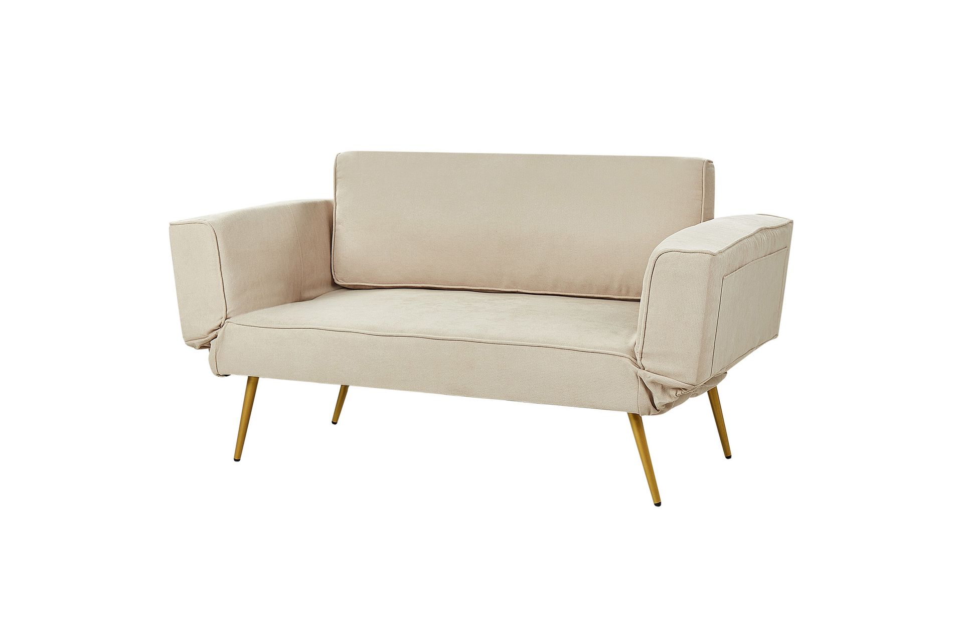 Touya Sovesofa 2-seter - Beige/Gull - Møbler - Sofaer - Sovesofaer