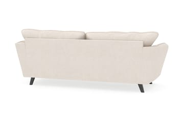 Trend Luksus Retro Sofa 194 cm i Stoff med Skrå Ben - Benhvit - Møbler - Sofaer - Sofa 3 seter
