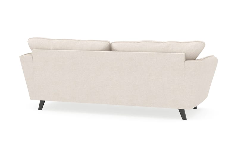 Trend Luksus Retro Sofa 194 cm i Stoff med Skrå Ben - Benhvit - Møbler - Sofaer - Sofa 3 seter