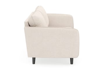 Trend Luksus Retro Sofa 194 cm i Stoff med Skrå Ben - Benhvit - Møbler - Sofaer - Sofa 3 seter