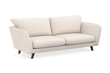 Trend Luksus Retro Sofa 194 cm i Stoff med Skrå Ben - Benhvit - Møbler - Sofaer - Sofa 3 seter
