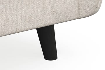 Trend Luksus Retro Sofa 194 cm i Stoff med Skrå Ben - Benhvit - Møbler - Sofaer - Sofa 3 seter