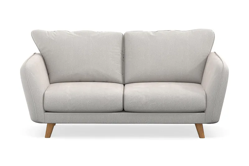 Trend Lyx 2-seter Sofa, Hvit Fløyel