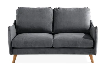 Trend Lyx 2-seter Sofa i Stoff med Buede Armlener - Grå - Møbler - Sofaer - 2 seter sofa