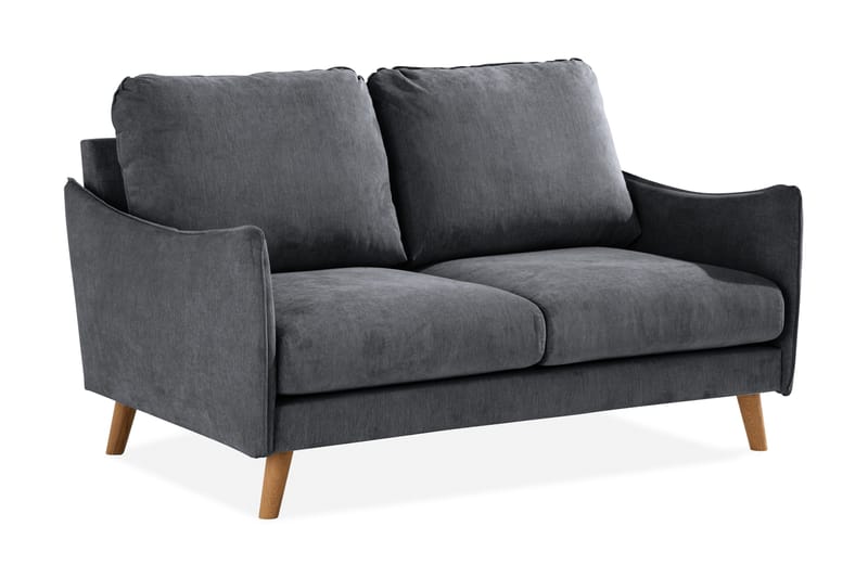 Trend Lyx 2-seter Sofa i Stoff med Buede Armlener - Grå - Møbler - Sofaer - 2 seter sofa
