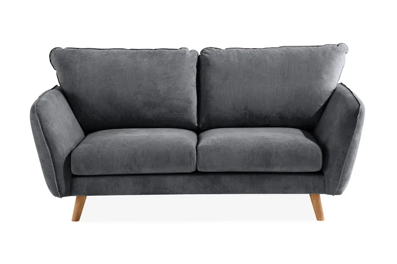 Trend Lyx 2-seter Sofa, Mørkegrå/Eik