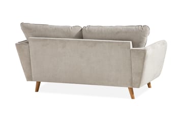 Trend Lyx 2-seter Sofa med Utsvungne Armlener i Stoff med Trebein - Beige - Møbler - Sofaer - 2 seter sofa