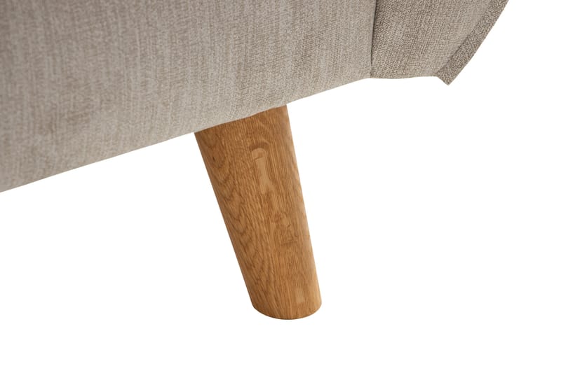 Trend Lyx 2-seter Sofa med Utsvungne Armlener i Stoff med Trebein - Beige - Møbler - Sofaer - 2 seter sofa