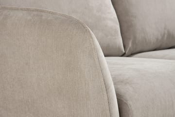 Trend Lyx 2-seter Sofa med Utsvungne Armlener i Stoff med Trebein - Beige - Møbler - Sofaer - 2 seter sofa