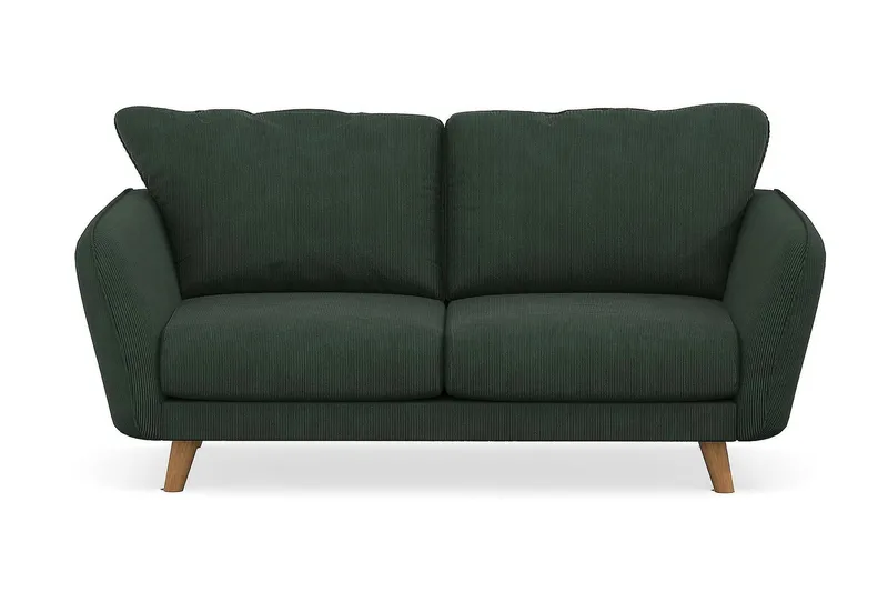 Trend Lyx 2-seters Manchestersofa, Mørkegrønn