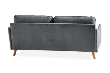Trend Lyx 3-seter Sofa - Mørkegrå/Eik - Møbler - Sofaer - Sofa 3 seter