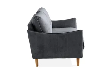 Trend Lyx 3-seter Sofa - Mørkegrå/Eik - Møbler - Sofaer - Sofa 3 seter
