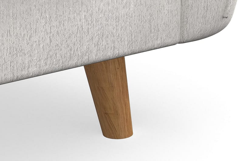 Trend Lyx 3-seters Fløyelssofa - Kremhvit - Møbler - Sofaer - Fløyel sofaer