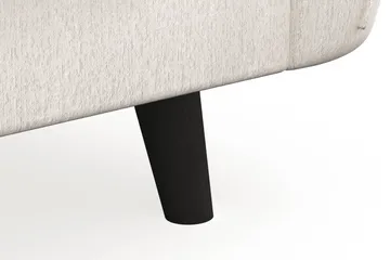 Trend Lyx 3-seters Fløyelssofa - Kremhvit - Møbler - Sofaer - Sofa 3 seter