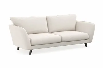 Trend Lyx 3-seters Fløyelssofa - Kremhvit - Møbler - Sofaer - Sofa 3 seter