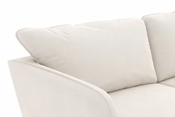 Trend Lyx 3-seters Fløyelssofa - Kremhvit - Møbler - Sofaer - Sofa 3 seter